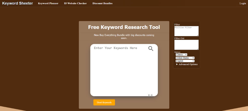 Keyword Sheeter